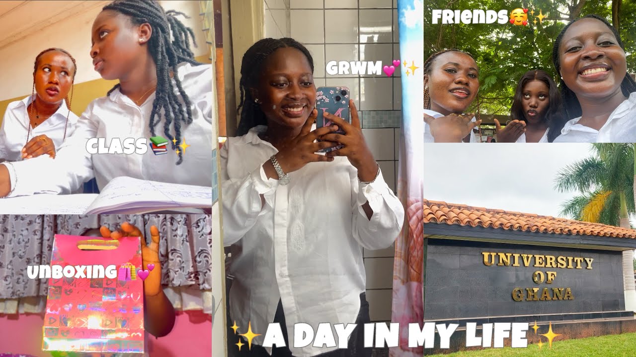 A day in the life of a University of Ghana student🏢✨📚|| GRWM + lectures + unboxing