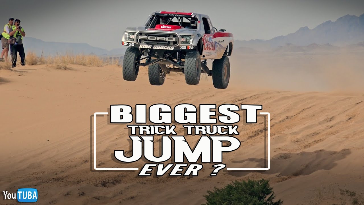 Biggest Trick Truck Jump Ever ??