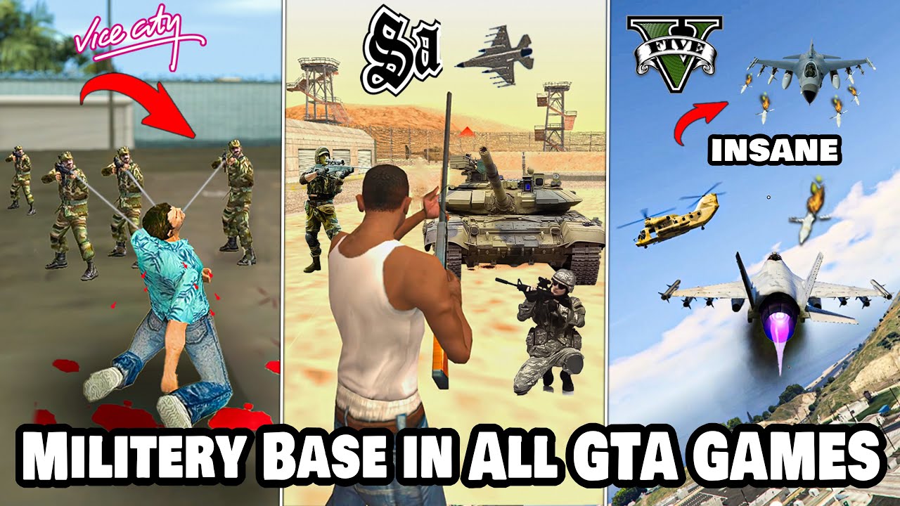 Military Army Base Logic in All GTA Games | Which is Better ? | Evolution of Gta Games