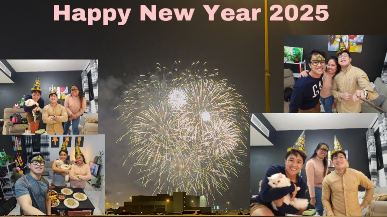 Celebrating NEW YEAR 2025 in Dubai UAE (fireworks display-GLOBAL VILLAGE)
