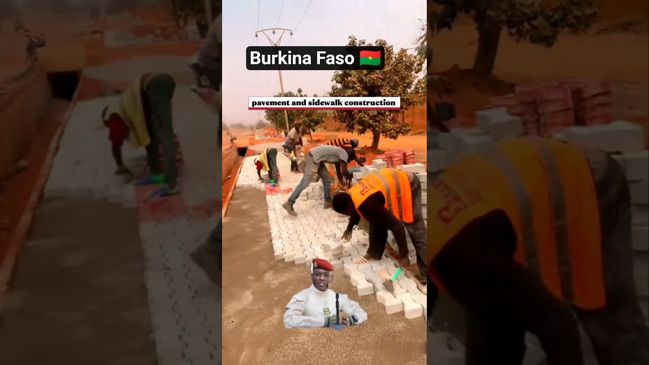 Sidewalk and road construction continues in Burkina Faso