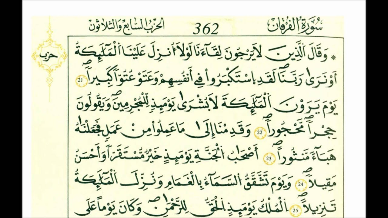 سورة الفرقان-الشيخ علي الحذيفي-رواية قالون