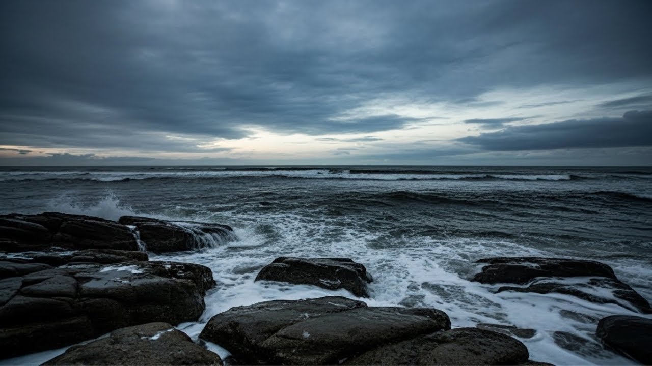 🌊 6 Hours Night Ocean Waves to Calm Restless Emotions, Quiet Thoughts, and Fall Asleep 🌙