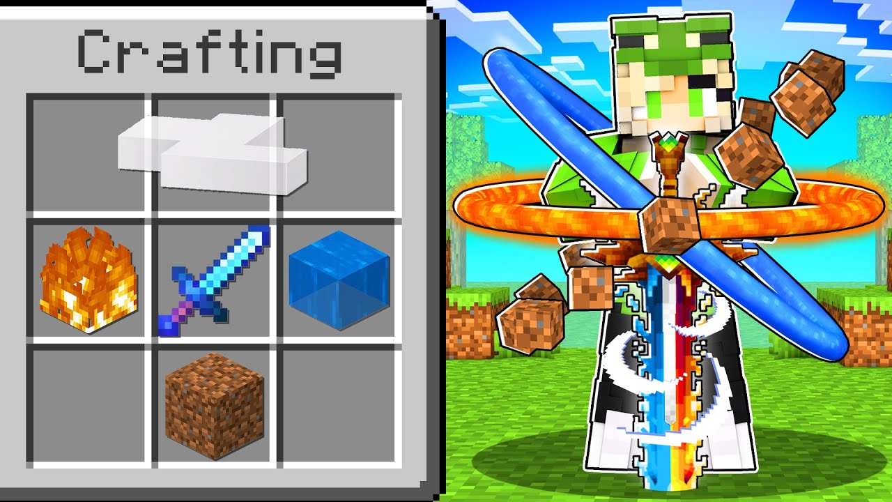 ich habe ALLE ELEMENT SCHWERTER in MINECRAFT KOMBINIERT