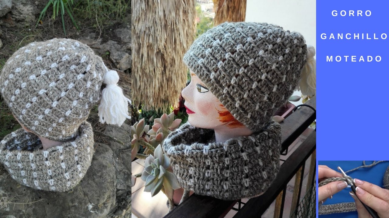 GORRO a GANCHILLO👒| MOTEADO
