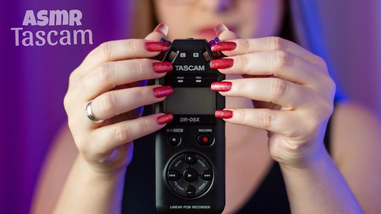 ASMR FAZENDO SONS NO PR&Oacute;PRIO TASCAM | Explorando sons no microfone | Tapping | Scratching