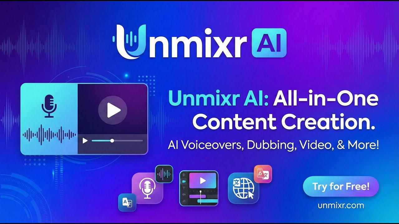 Unmixr AI Explained: Create Voiceovers, Podcasts, Videos, Dubbing & Transcription in One Platform