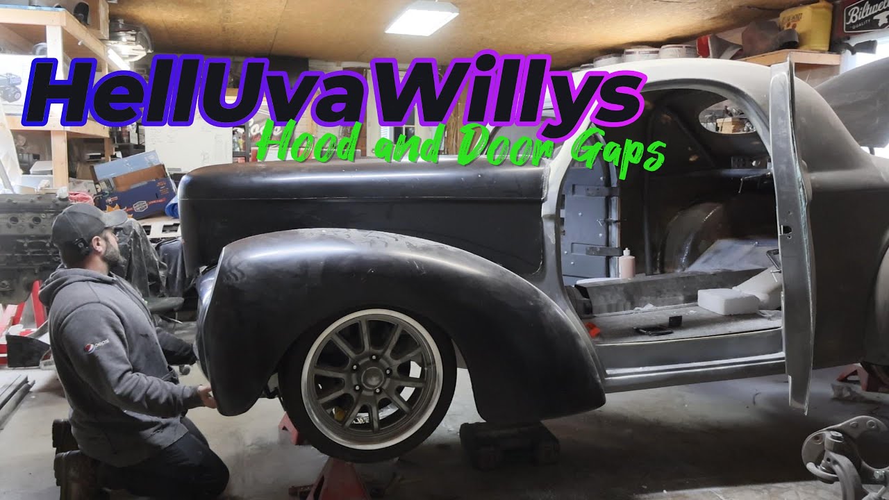 How to Set Perfect Hood And Door Gaps on Your Hot Rod.  HellUvaWillys Ep. 14.