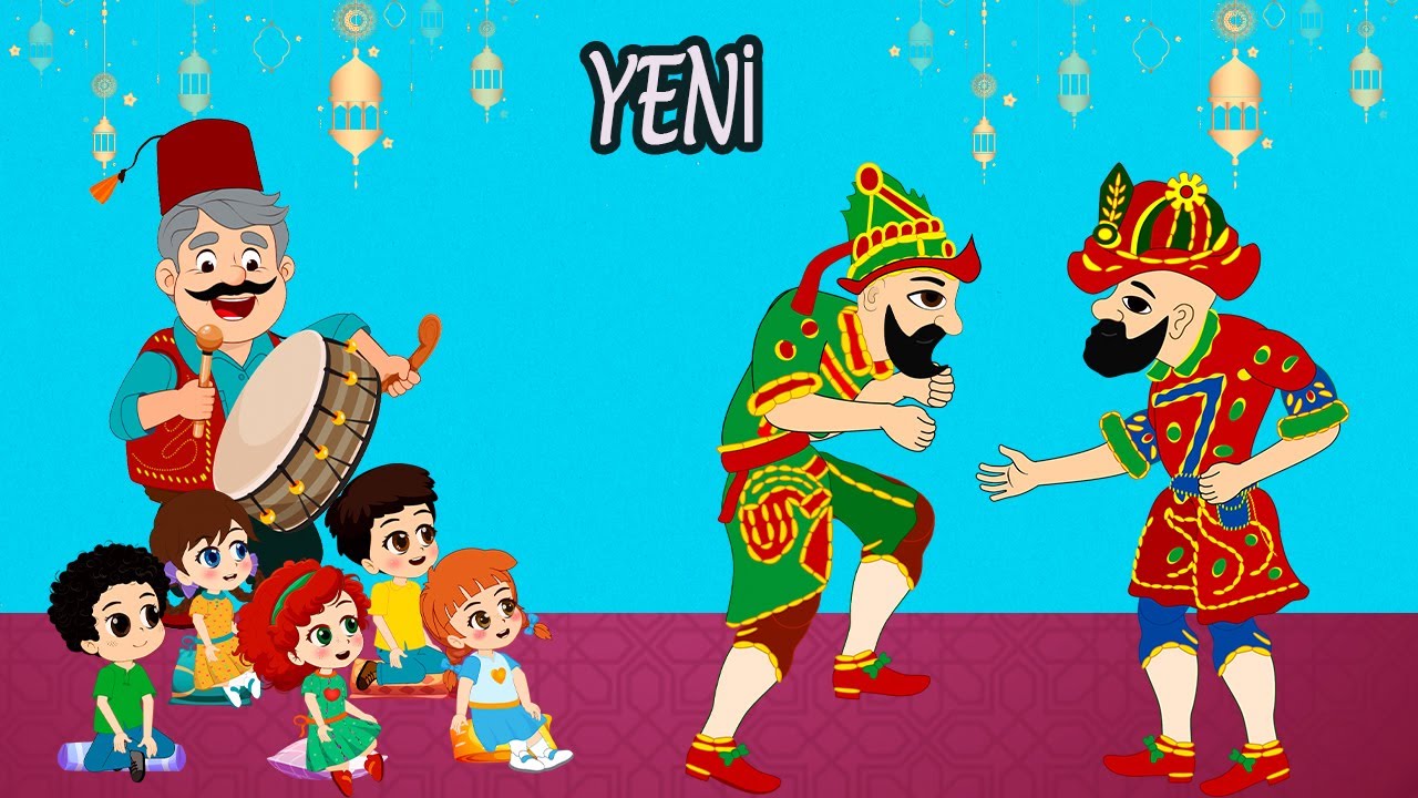 Karagöz ile Hacivat'ın Ramazan Şarkısı🌃🌙🥁🫓Eğlenceli Bebek ve Çocuk Şarkısı🎶Çizgi Film
