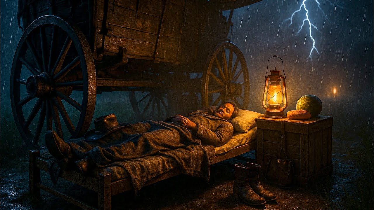 John Marston Sleeping Alone in a Tent Beside the Wagon During a Heavy Thunderstorm|RDR2 ASMR 