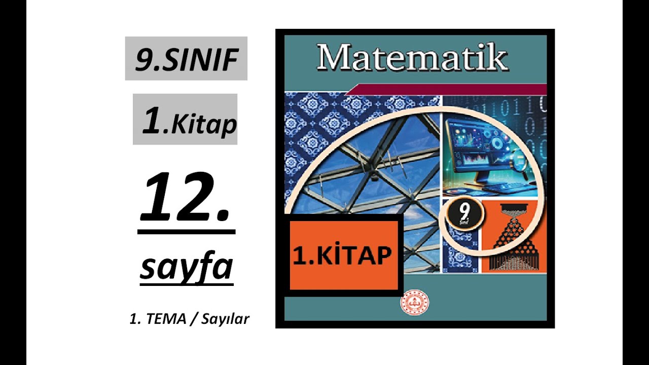 9. SINIF MATEMATİK  |  1. KİTAP  |  12. SAYFA  |  MEB YENİ MÜFREDAT  | ÖN DEĞERLENDİRME