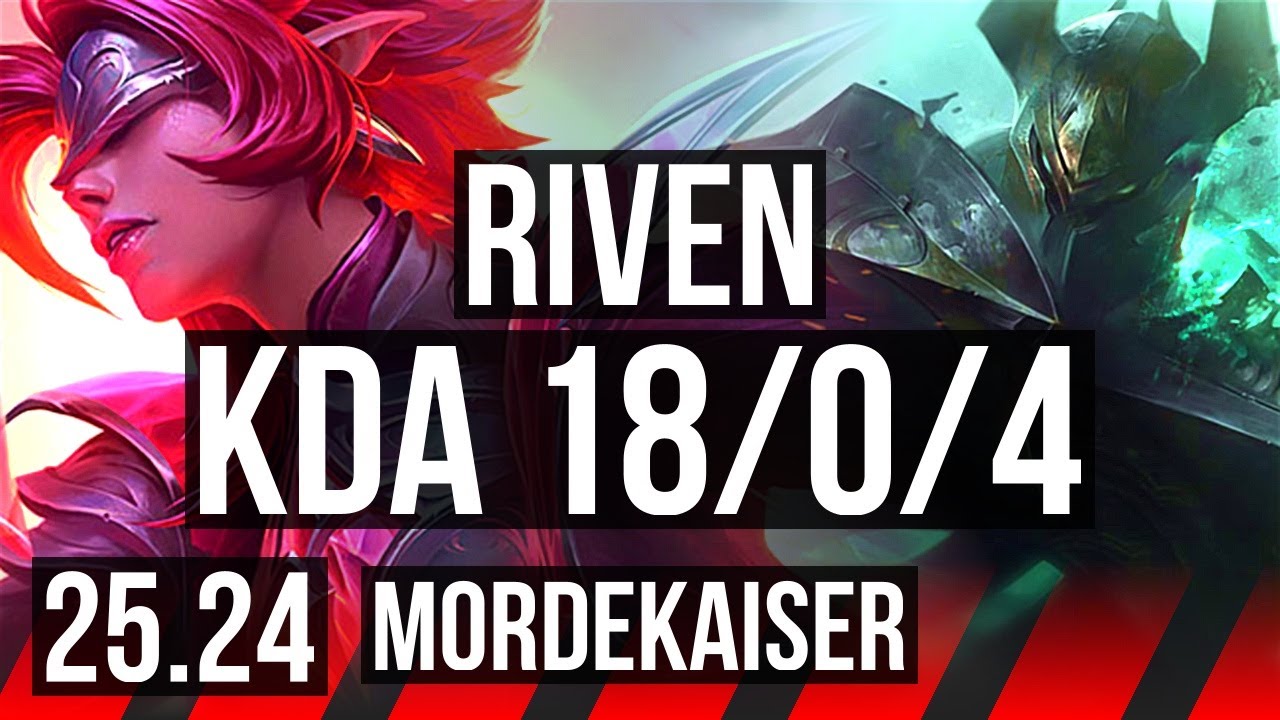 RIVEN vs MORDEKAISER (TOP) | 18/0/4 | EUW Master | 25.24