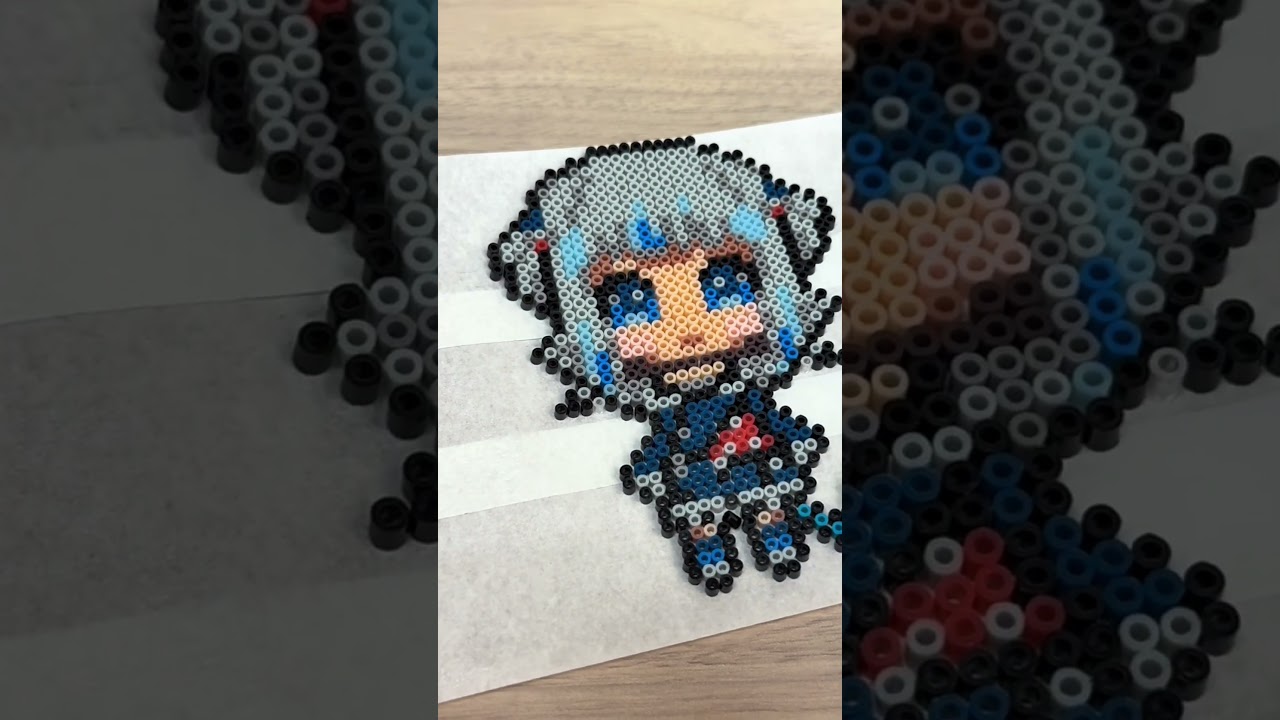 Волшебство милейших акул от Kagura из Pixiebeads! ✨ #pixiecraft #pixiebeads #minifusebeads