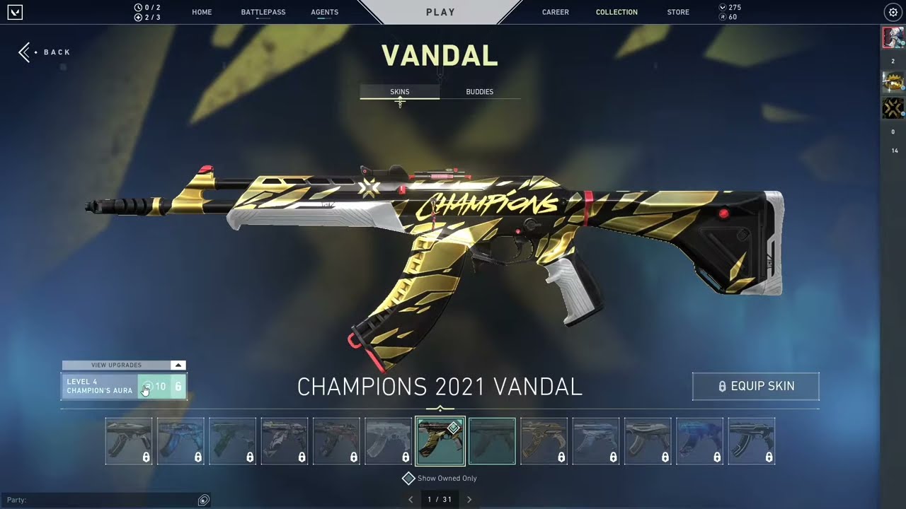 Bought the Best Vandal Skin in Valorant ( CHAMPIONS 2021 BUNDLE )