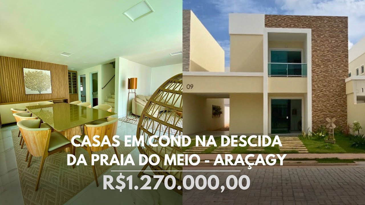 CONDOMÍNIO DE CASAS NA DESCIDA DA PRAIA DO MEIO - ARAÇAGY PRAIA CLUBE/ NBR • TUOR COMPLETO