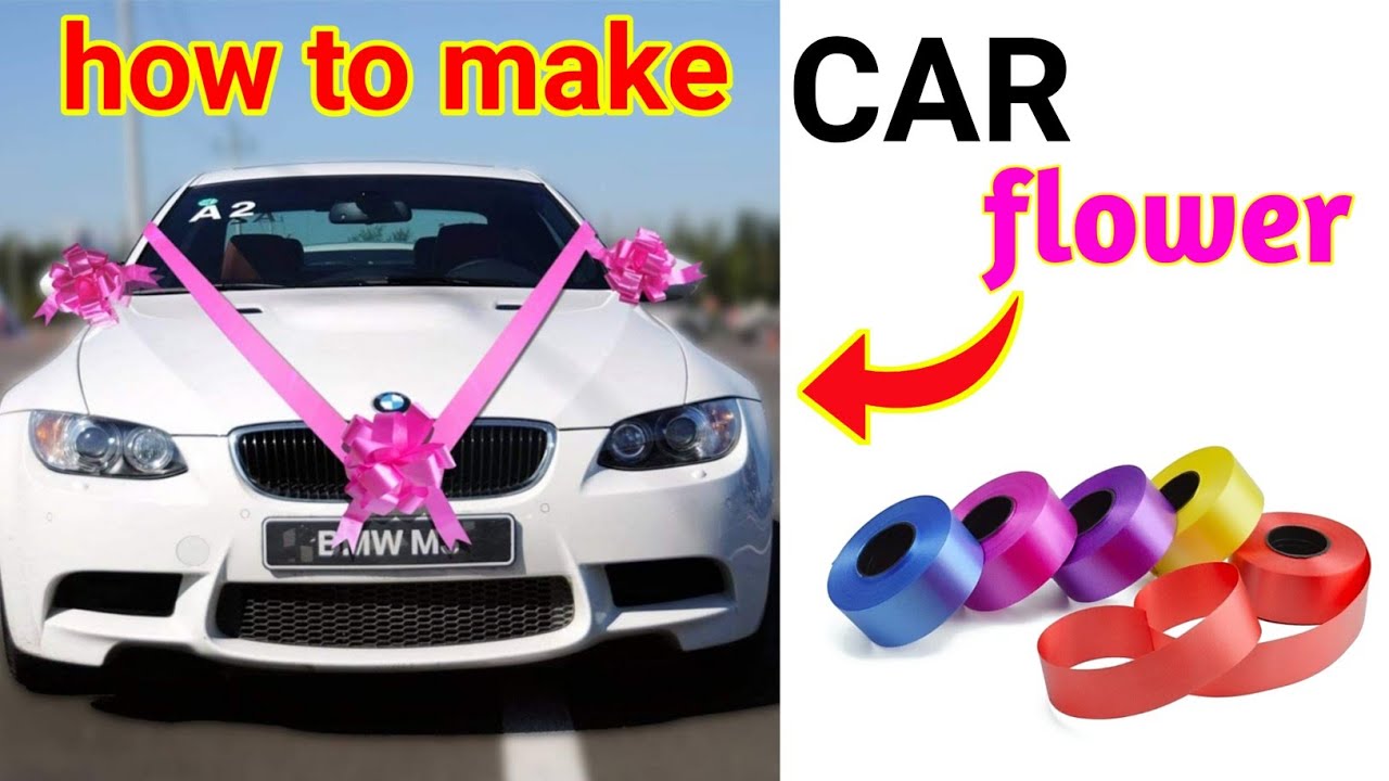 car decoration for wedding / car decoration for wedding with ribbon flower 🚗 car decoration idea 🌹