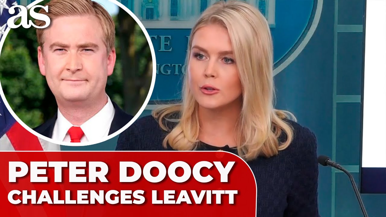 PETER DOOCY puts KAROLINE LEAVITT on the spot over ELON MUSK question