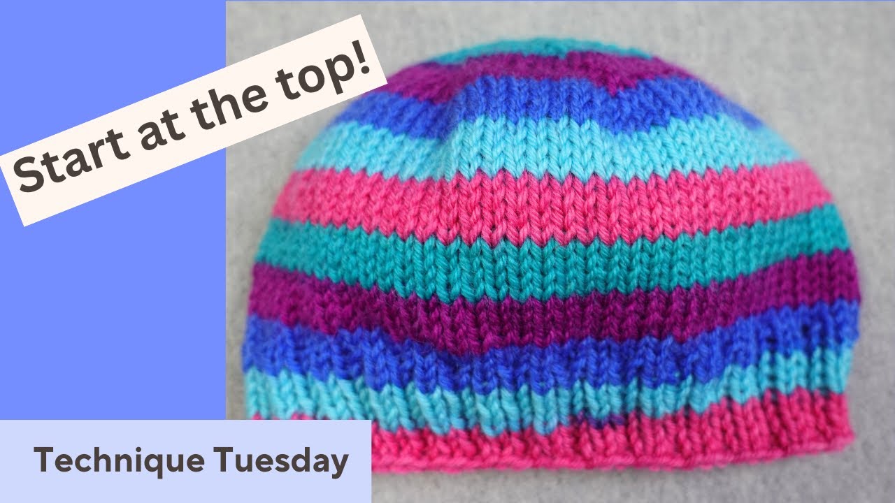 How to Knit a Top Down Hat Without a Pattern // Technique Tuesday