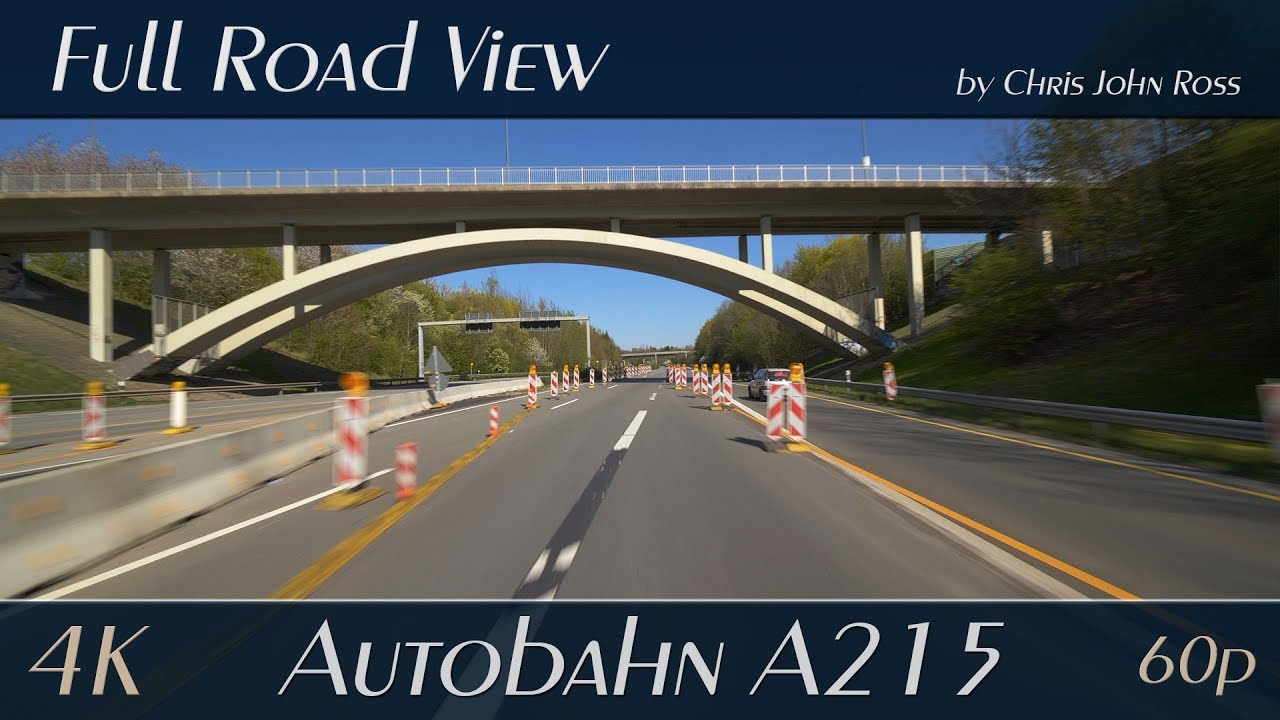 Autobahn (A215), Germany: Kiel-West - Kiel-Mitte - 4K (2160p/60p) Ultra HD
