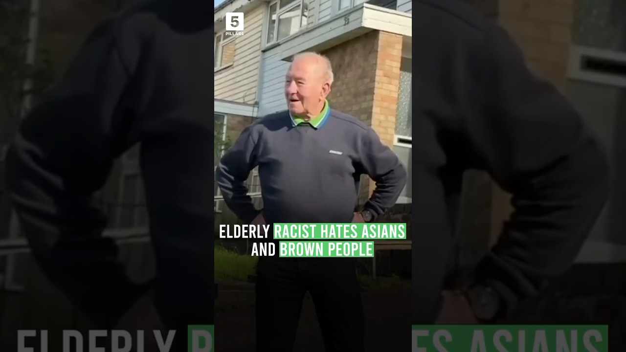 Racist old man hates brown people