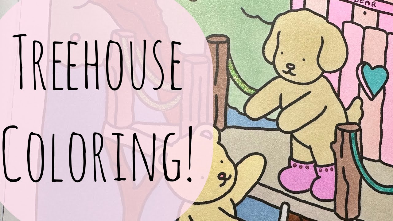 Color with me! Bobbie Goods Winter/Fall - Treehouse Coloring Page!