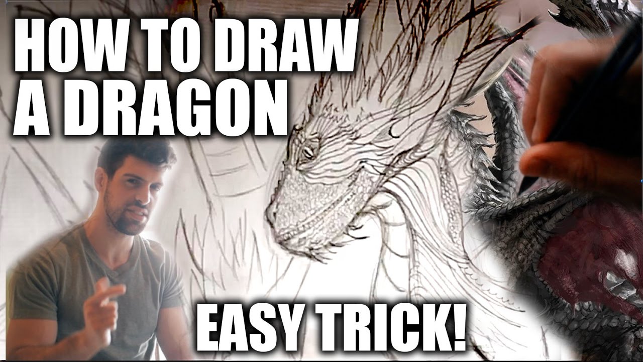 How to Draw a Dragon: Step by Step TRICK for Beginners!