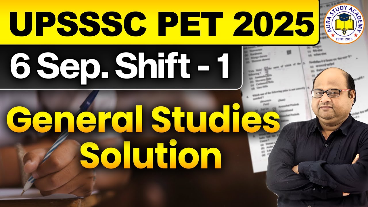 UPSSSC PET 2025 | PET 2025 Shift 1 Exam Solution & Analysis