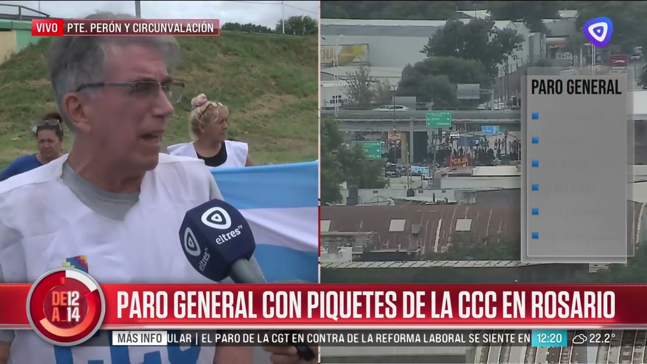 Paro con piquetes de la CCC en Rosario