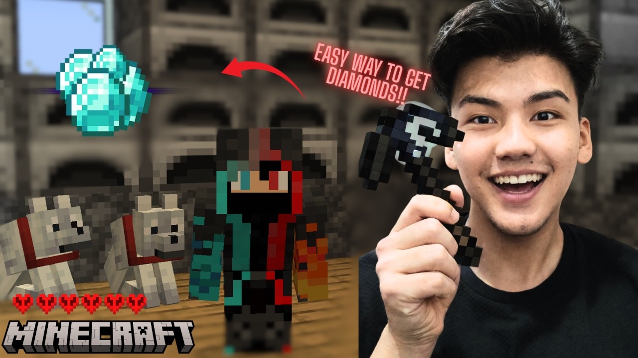 Easy way to get diamonds 💎🔥| Minecraft hardcore series