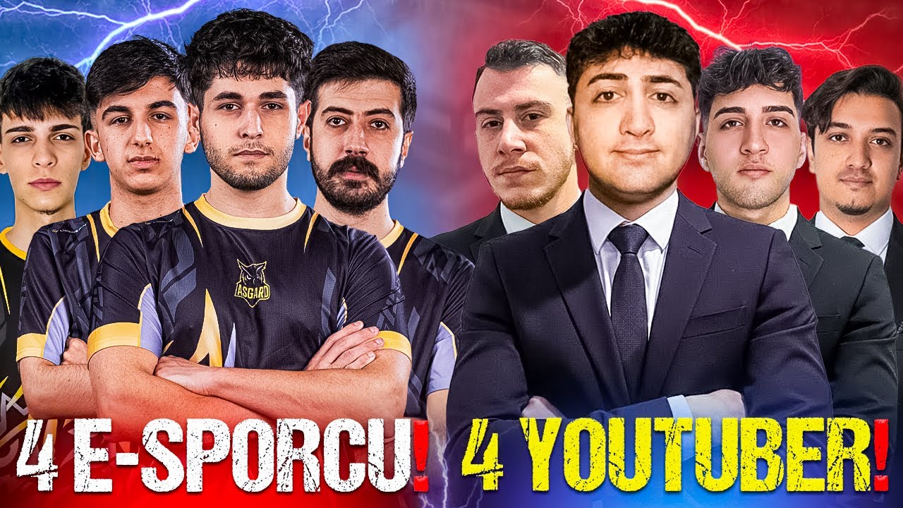 4 YOUTUBER vs 4 GERÇEK E-SPORCU! | PUBG Mobile