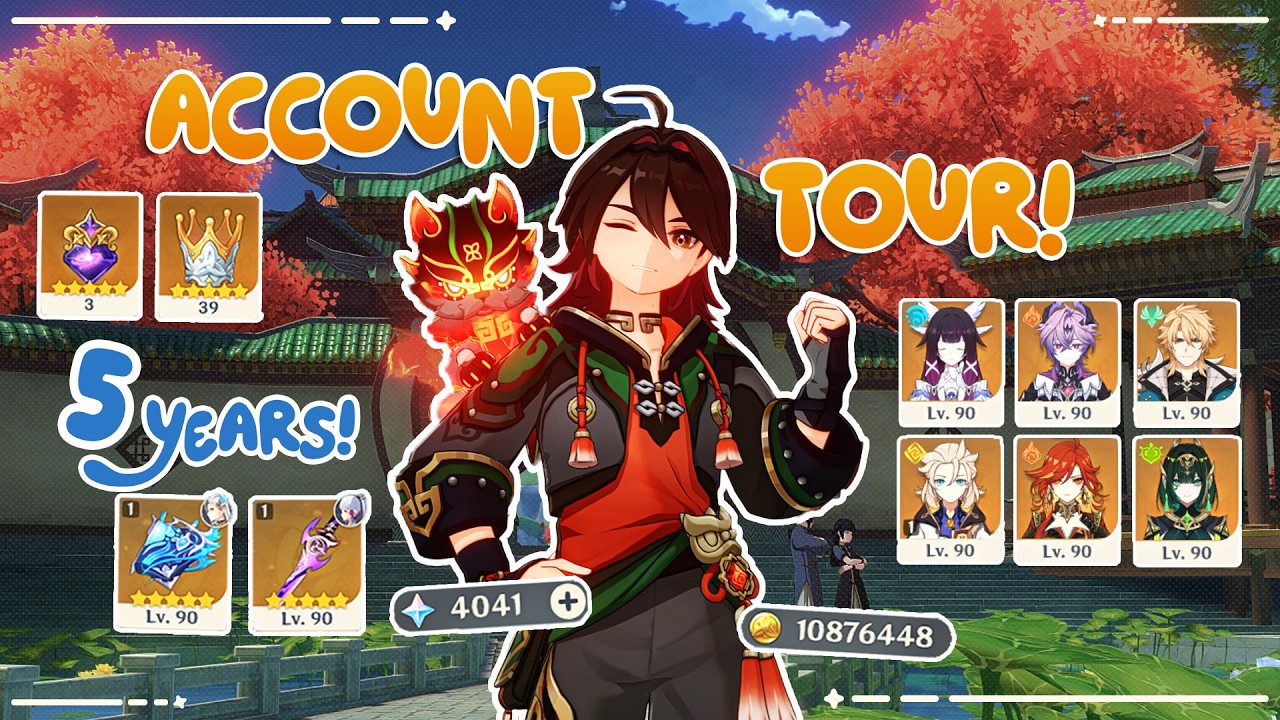 ar60 account tour! 5 years of farming, character builds, endgame showcase | genshin impact