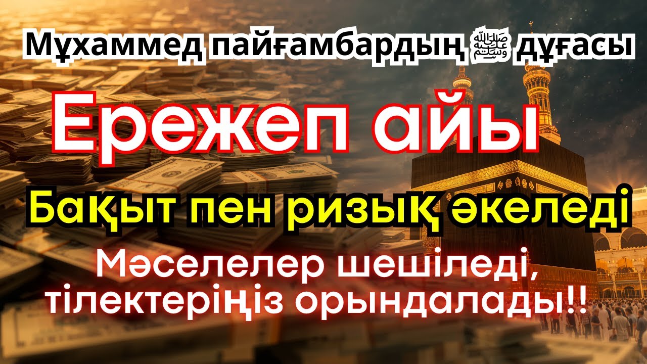 Мұхаммед пайғамбардың ﷺ дұғасы Ережеп айы Бақыт пен ризық әкеледі , тілектеріңіз орындалады!!