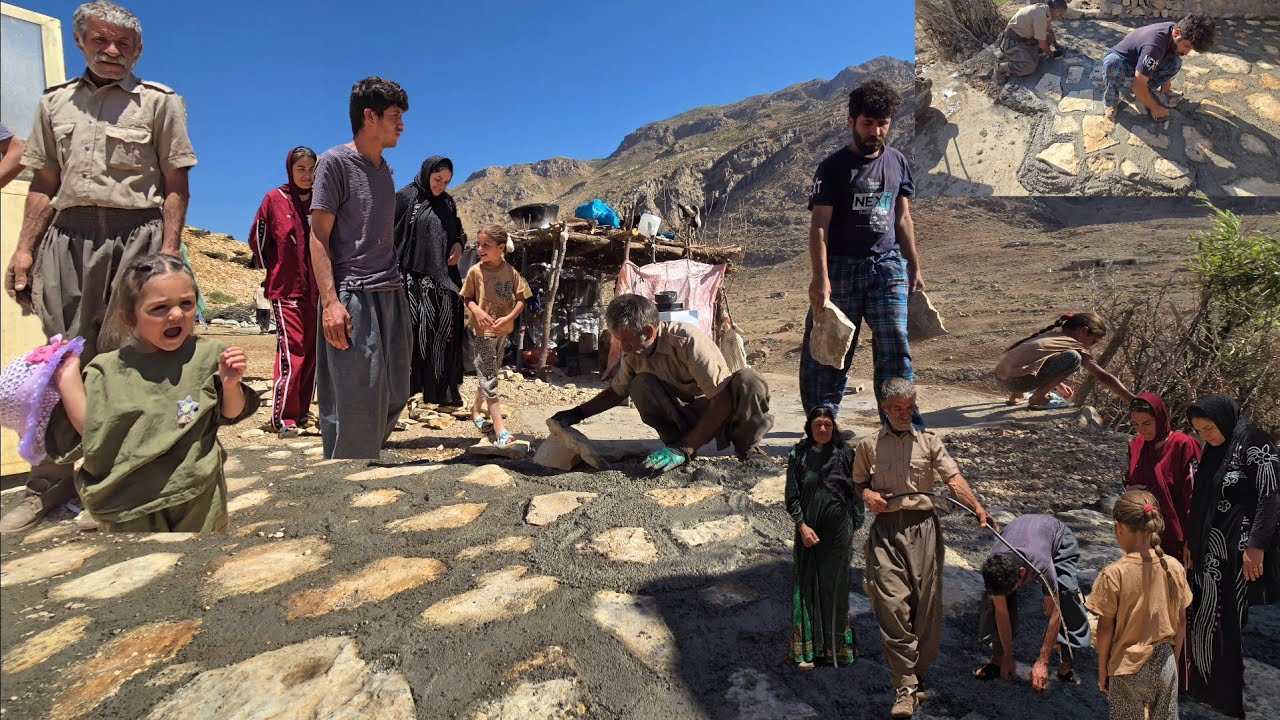Nomadic Life | Visiting Jahangir's Family in the Mountains and Building a Stone Platform for Shelter