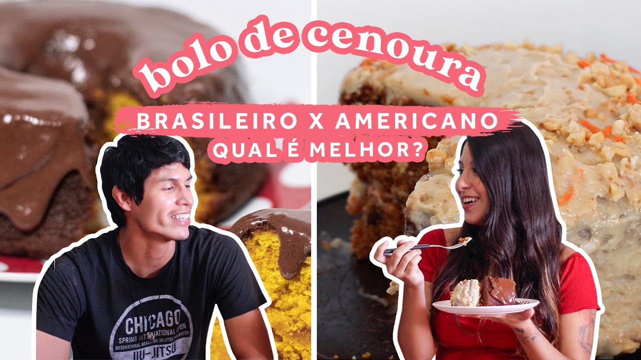 BOLO DE CENOURA BRASILEIRO VS. AMERICANO (vegano e com receita!) | #TesteBacana 6