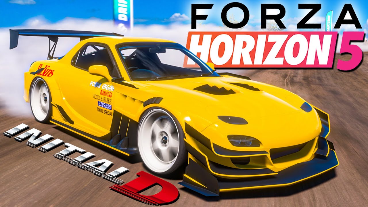 FORZA HORIZON 5 - MAZDA RX-7 COM BODY KIT INÉDITO!! (O RONCO DESSE CARRO É ABSURDO)