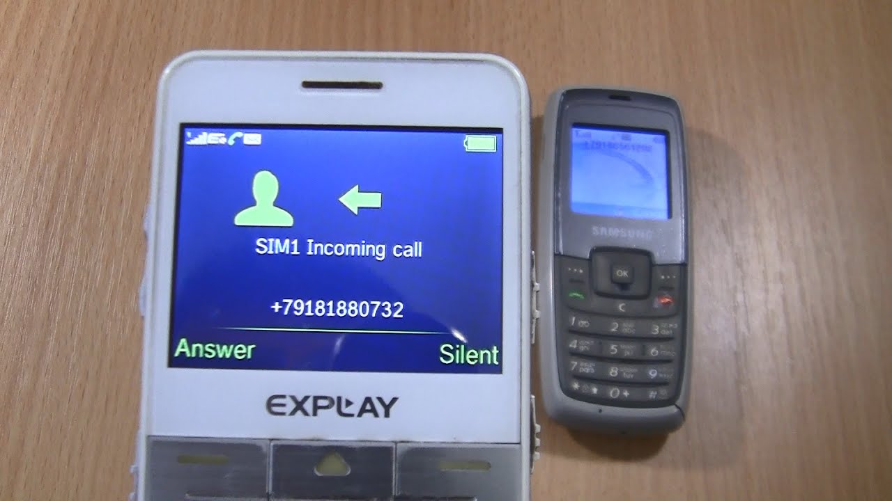 Incoming call & Outgoing call at the Same Time   Samsung c140 +Explay BM55