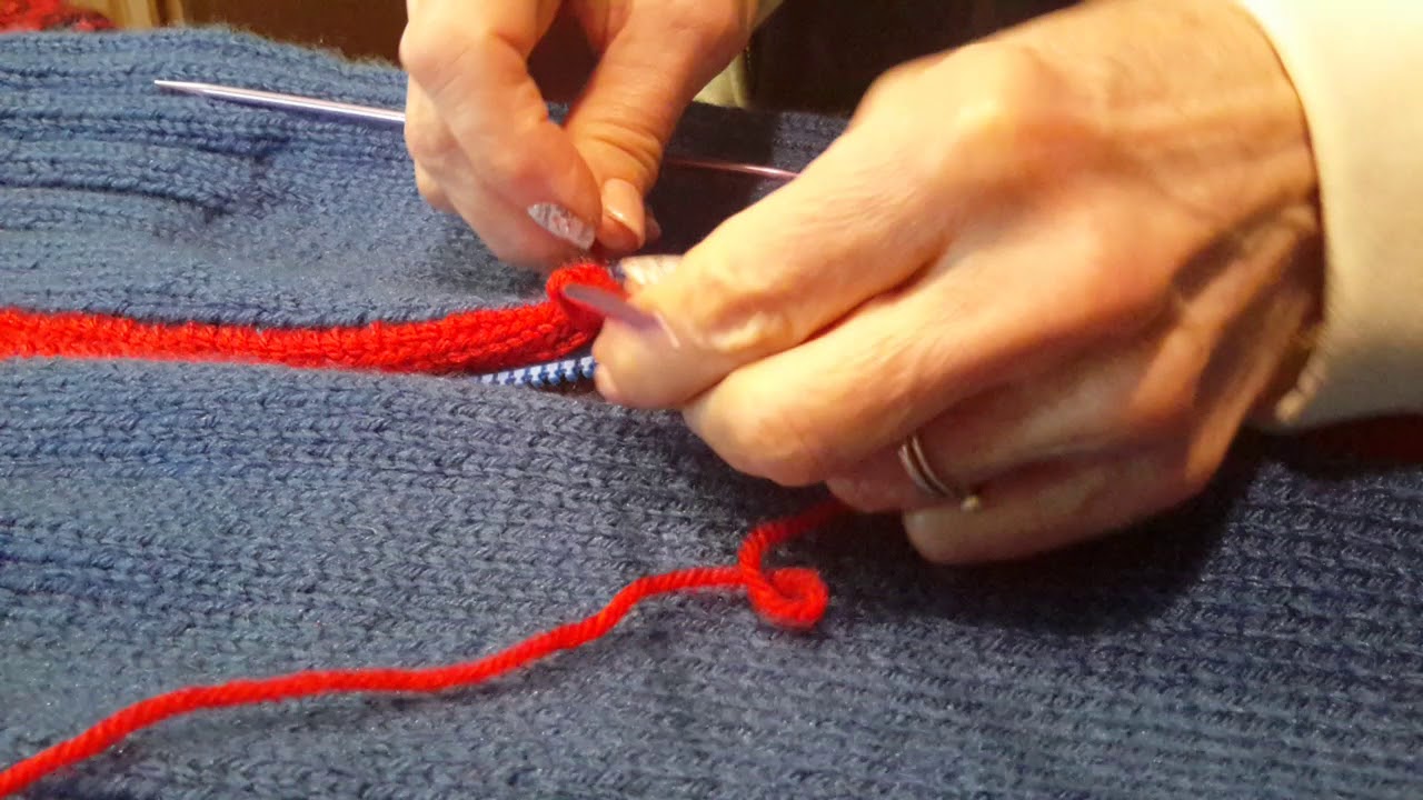 Putting Zipper in knitted garment