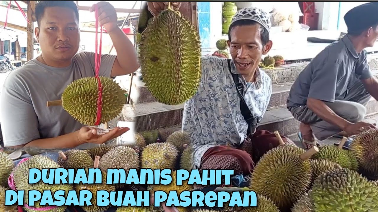 CARI DURIAN MURAH DAN MANIS PAHIT DI PASAR BUAH PASREPAN || RIVIEW DURIAN LANANG