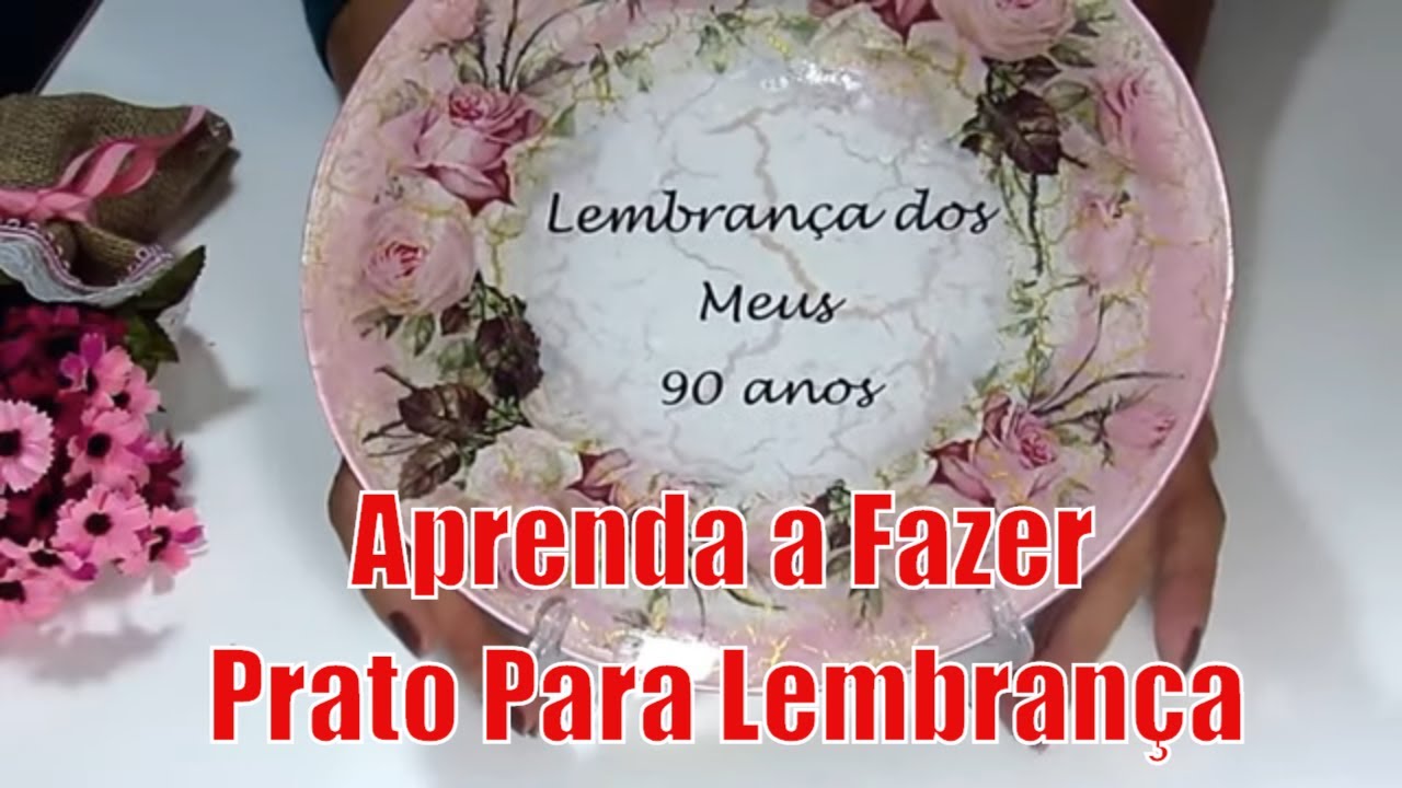 COMO FAZER CRAQUELÊ NO PRATO E DECOUPAGE