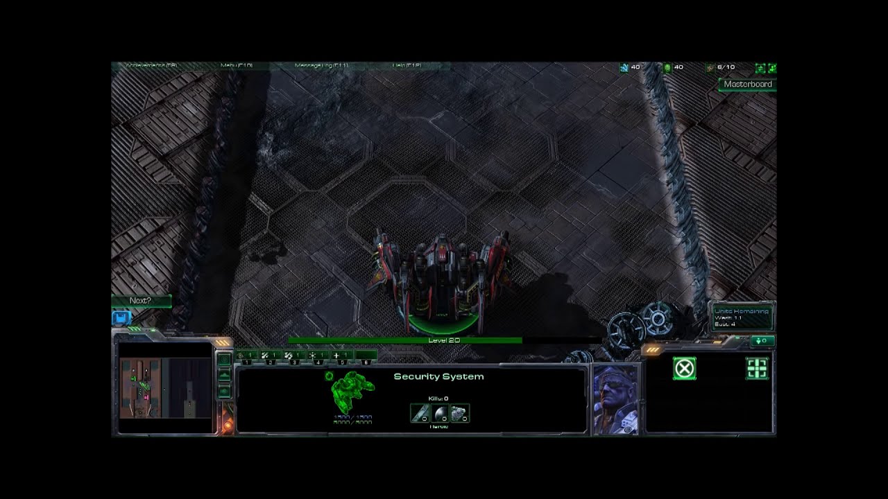Starcraft 2 All High 1920x1080 windowed. Custom TD Squadron Map.