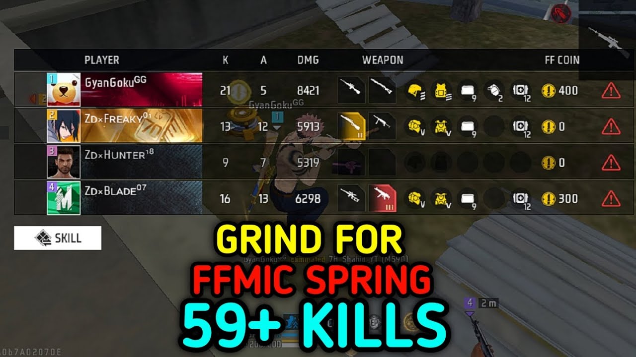 59 KILLS 🔥 GRIND FOR FFMIC SPRING ✨ | FREE FIRE TOURNAMENT HIGHLIGHT 🏆🔥 | 
