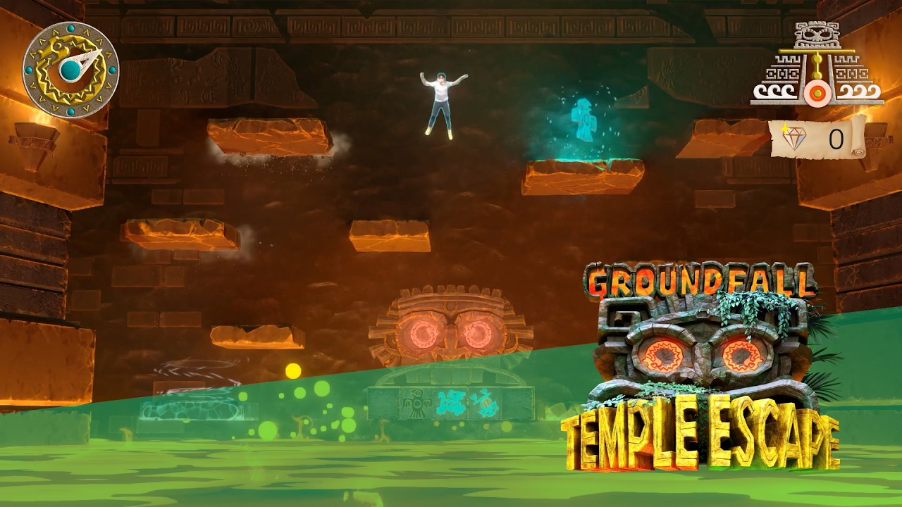 Groundfall: Temple Escape &ndash; Jump, Climb, Survive the Rising Lava! 🏛️🌋