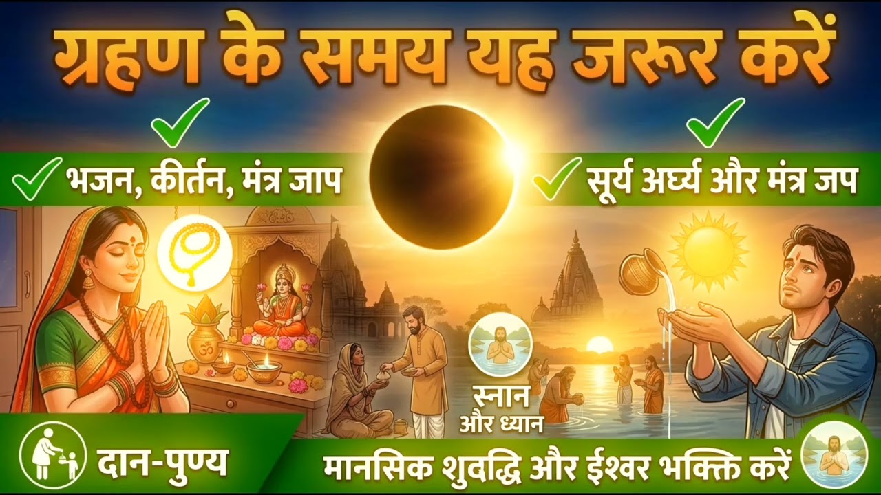 ग्रहण के दौरान ये काम करेंगे तो मिलेगा शुभ फल!  3-03-2026 5:00pm