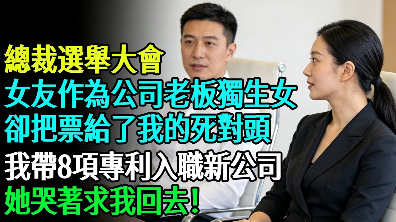 【完結】總裁選舉大會，我的女友作為公司老板的獨生女，卻把最後一票給了我的死對頭，只為捧她的白月光上位，我帶8項專利入職新公司，她哭著求我回去！#奇聞#故事#完結文