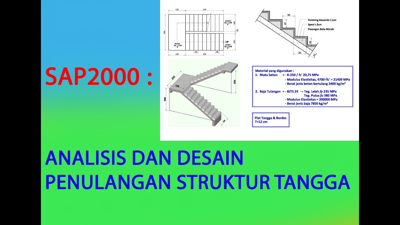 SAP2000 : ANALISIS DAN DESAIN PENULANGAN STRUKTUR TANGGA