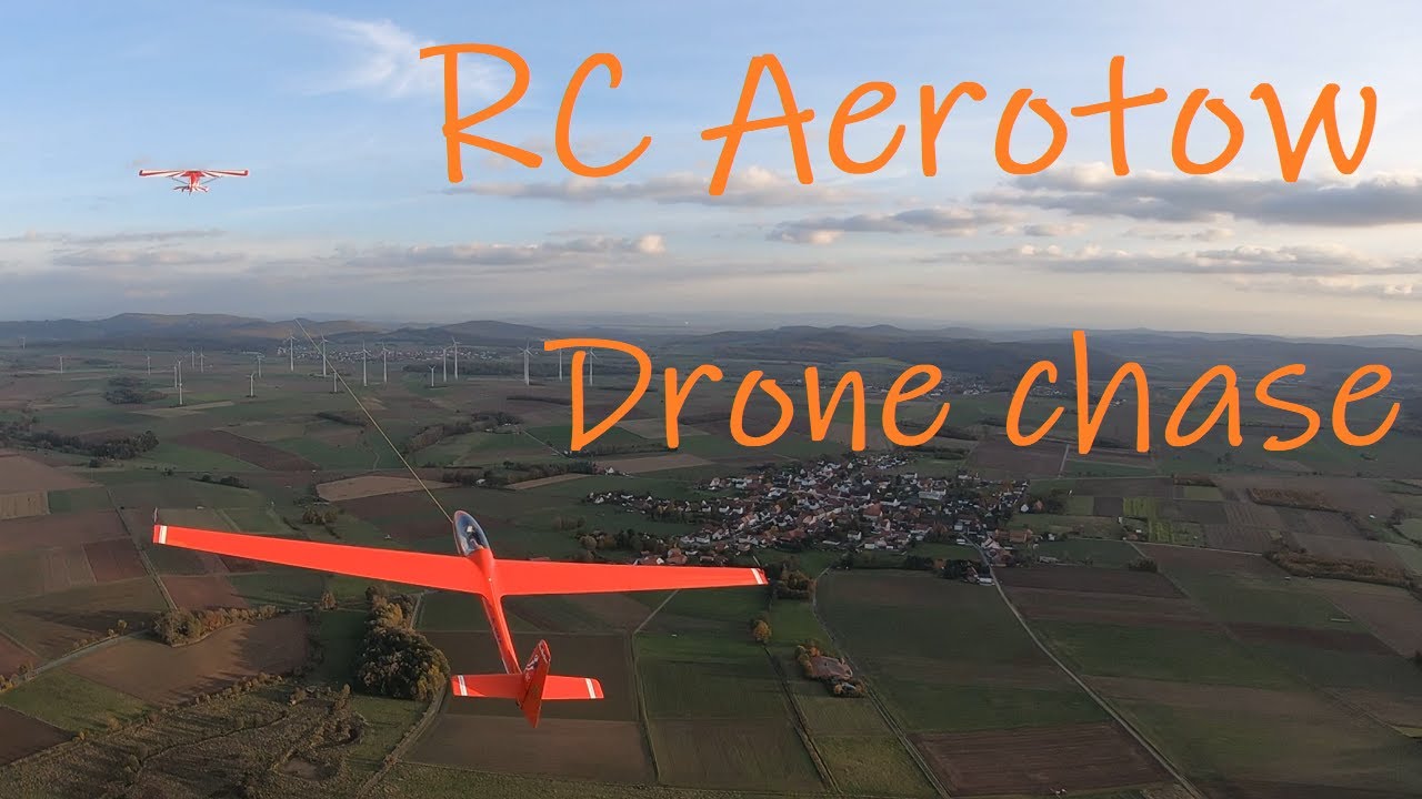 RC Aerotow Drone chase