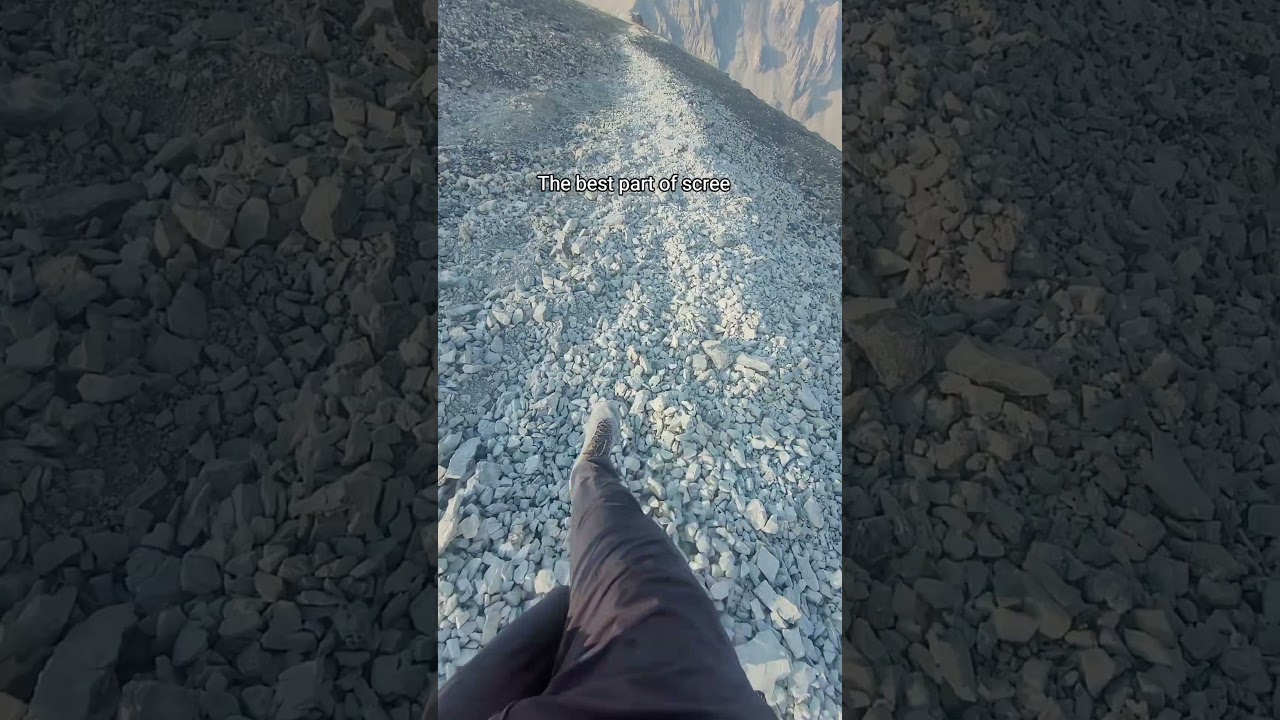 Ascending scree 👎descending scree 👍