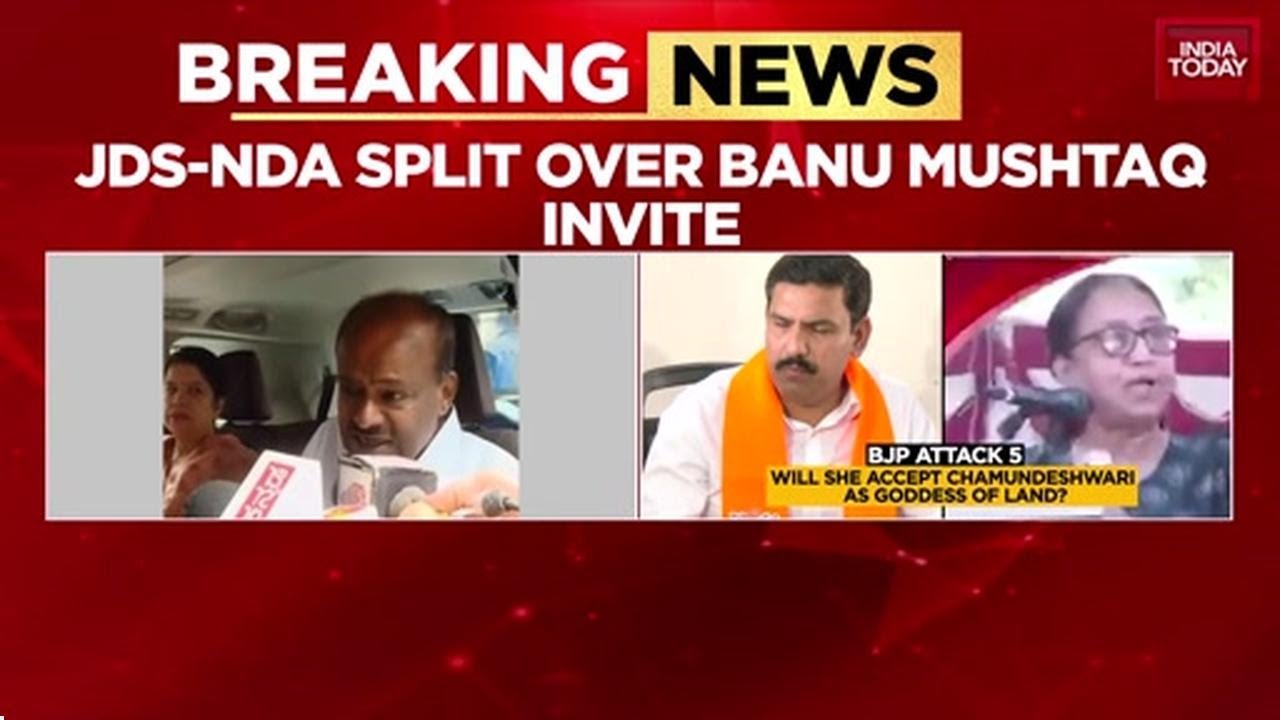 JDS-BJP Split Over Dasara Invite? HD Kumaraswamy Backs Banu Mushtaq, Defies NDA Ally