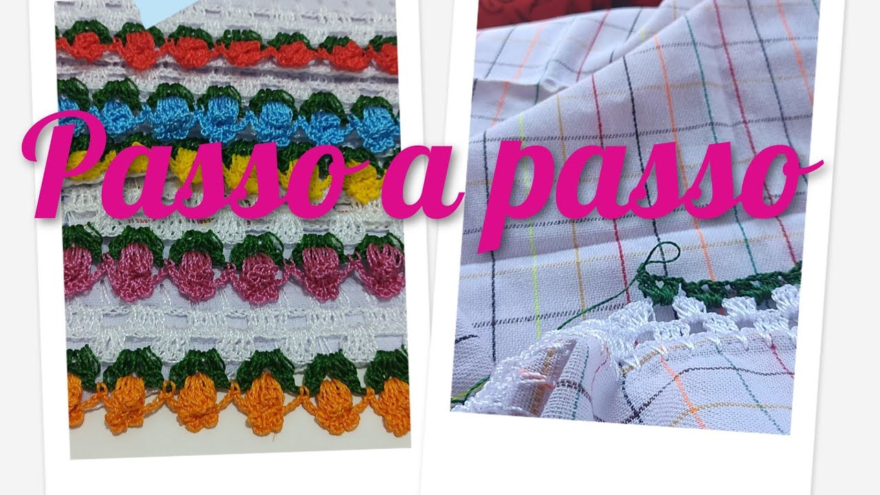 Vem fazer esse barradinho junto comigo! 🌷🌷🌷🧶