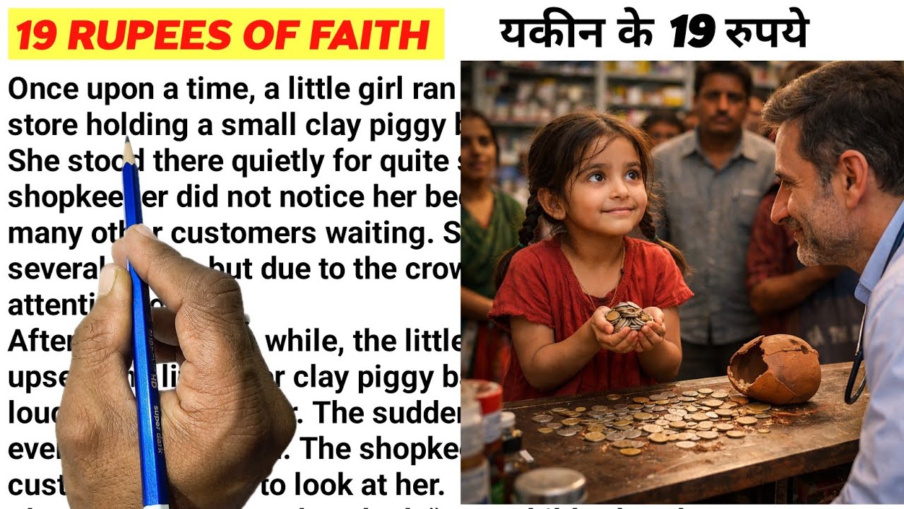 19 Rupees of Faith||English Reading||English Story || English padhna sikhe?